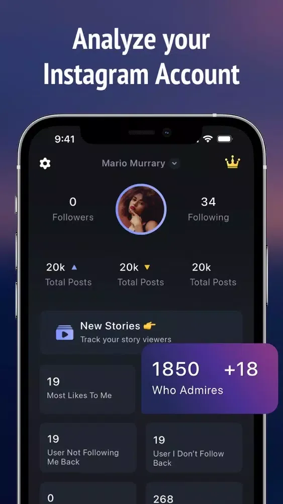 تصاویر IG Reports+ Follower Analyzer