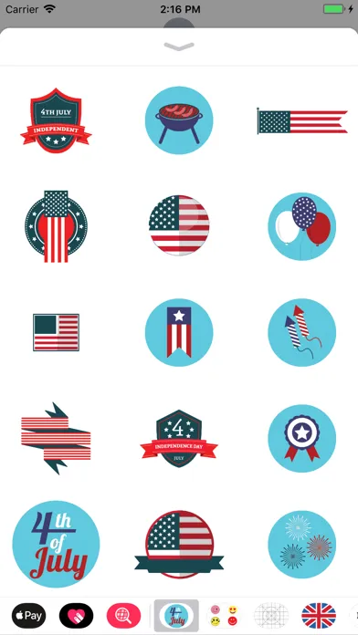 4th of July - stickers & emoji स्क्रीनशॉट