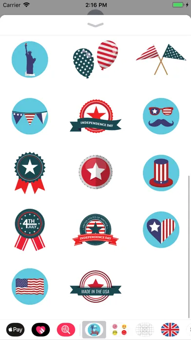 4th of July - stickers & emoji स्क्रीनशॉट