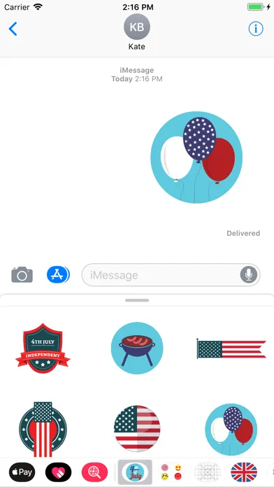 4th of July - stickers & emoji स्क्रीनशॉट