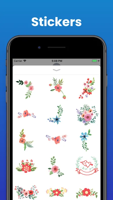 Best Flowers Stickers emoji স্ক্রিনশট