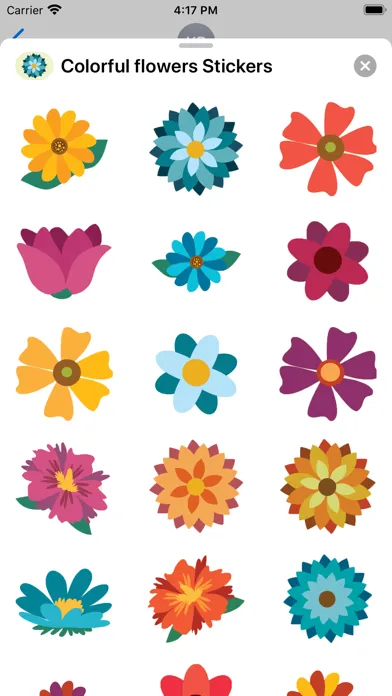 Capturas de tela do Color Flowers Stickers & emoji