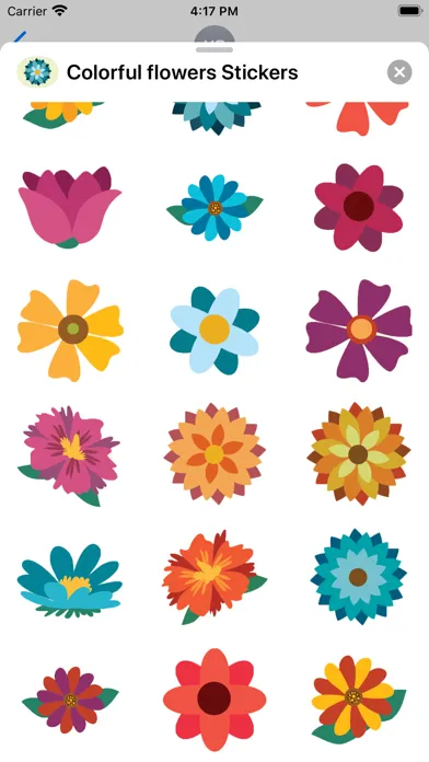 Capturas de tela do Color Flowers Stickers & emoji