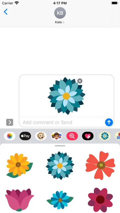 Capturas de tela do Color Flowers Stickers & emoji