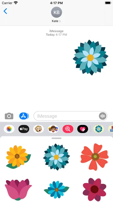 Capturas de tela do Color Flowers Stickers & emoji