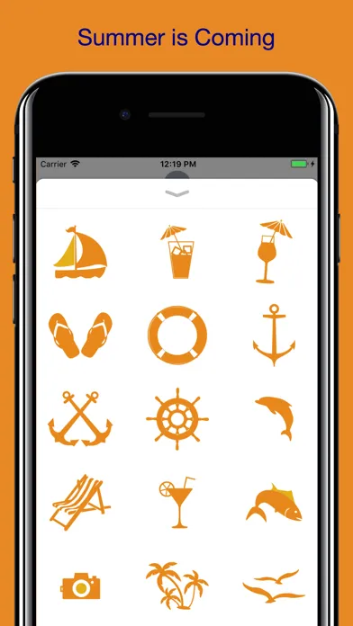 Capturas de tela do Summer vibe - emoji & sticker