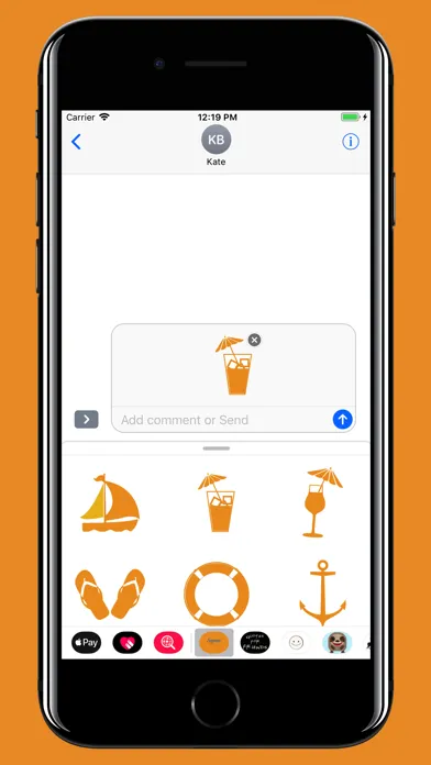 Capturas de tela do Summer vibe - emoji & sticker