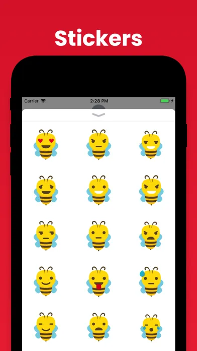 تصاویر Bee stickers - Animal emoji