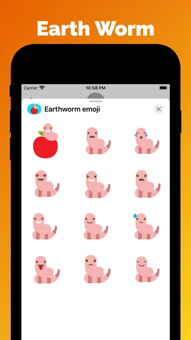 تصاویر Earthworm emoji & stickers