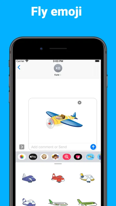 Capturas de pantalla de Air Plane fly Stickers & emoji
