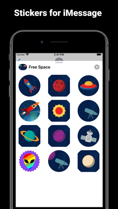 Tangkapan skrin Space stickers emoji for text
