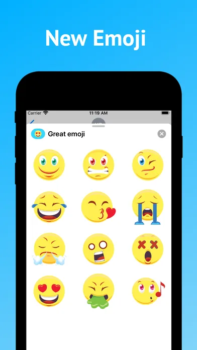 Captures d'écran de Cute emoji & stickers for text