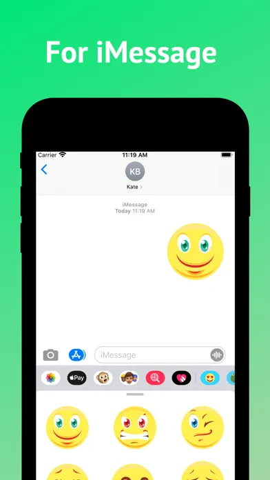 Captures d'écran de Cute emoji & stickers for text