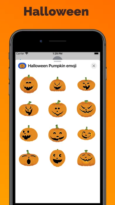 Zrzuty ekranu Halloween Pumpkin emoji smiley