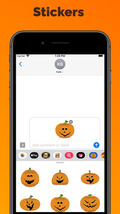 Zrzuty ekranu Halloween Pumpkin emoji smiley