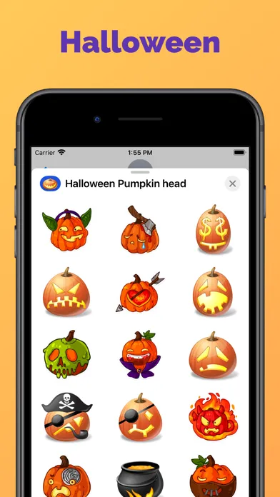 Halloween - Pumpkin emoji pack Screenshots