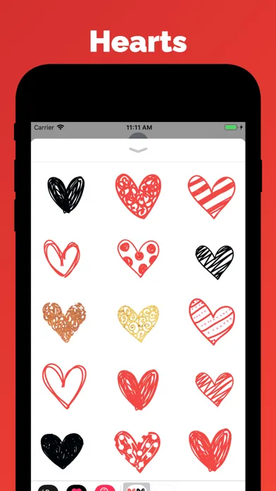 Скриншоты Heart & Love stickers & emoji
