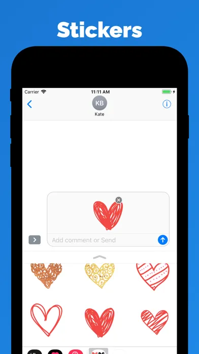 Скриншоты Heart & Love stickers & emoji