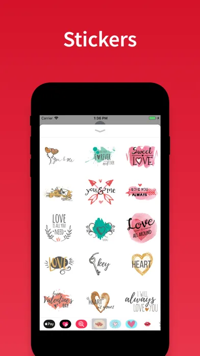 Stickers Happy Valentines Day स्क्रीनशॉट