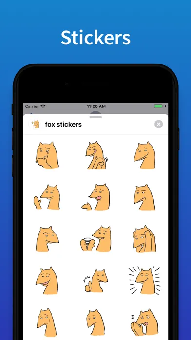 Zrzuty ekranu Cute fox top emoji & stickers