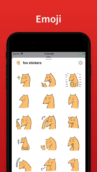 Zrzuty ekranu Cute fox top emoji & stickers