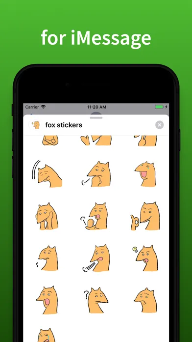 Zrzuty ekranu Cute fox top emoji & stickers