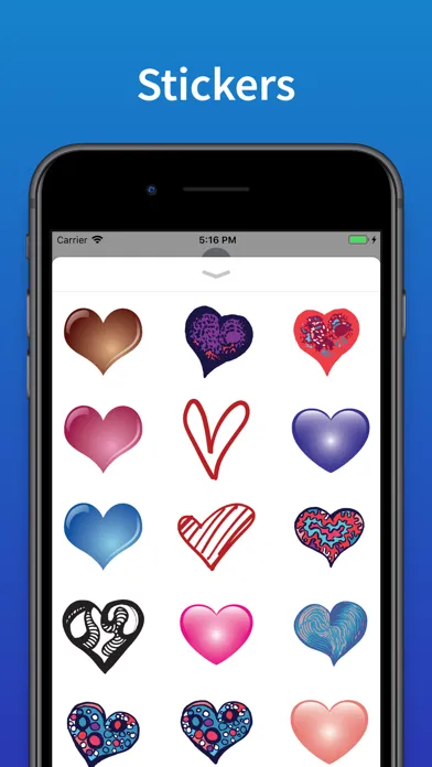 Captures d'écran de Hearts stickers and emoji Love