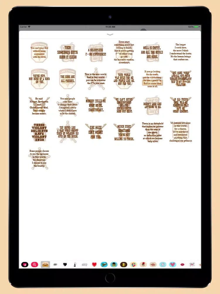 Wild West Quotes iPad  Ekran Görüntüleri