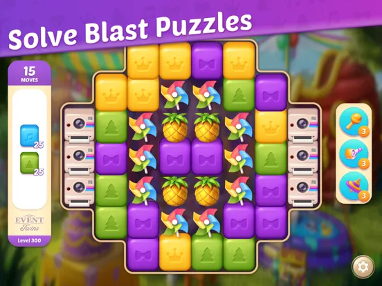 Tangkapan skrin Event Twins: Design & Blast iPad 