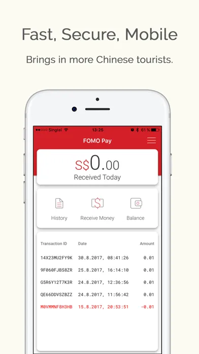 Capturas de pantalla de FOMO Pay
