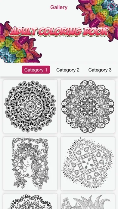 Capturas de tela do coloring book color therapy free adult for adults
