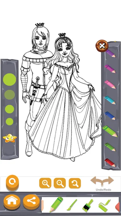 Princess & Prince Paint Draw Coloring Book For Kid應用截圖