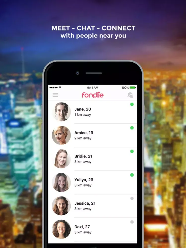 Capturas de tela do Fondlie - Meet, Chat, Connect with people near you iPad 