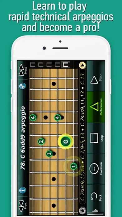 Capturas de tela do Sweep Picking Guitar Arpeggios