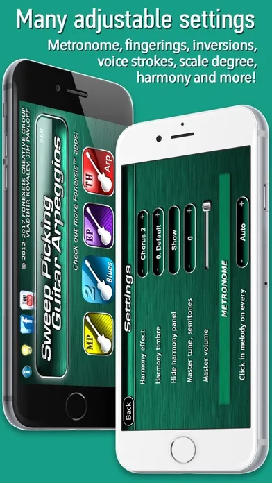 Capturas de tela do Sweep Picking Guitar Arpeggios