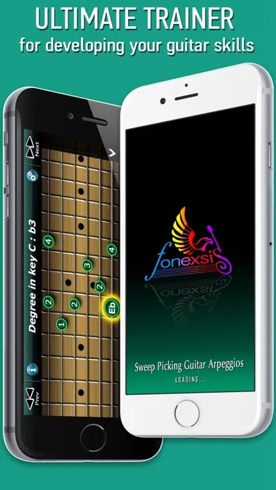 Capturas de tela do Sweep Picking Guitar Arpeggios