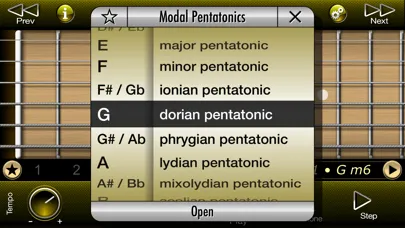 Captures d'écran de Guitar Modal Pentatonic Scales
