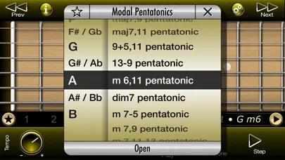 Captures d'écran de Guitar Modal Pentatonic Scales