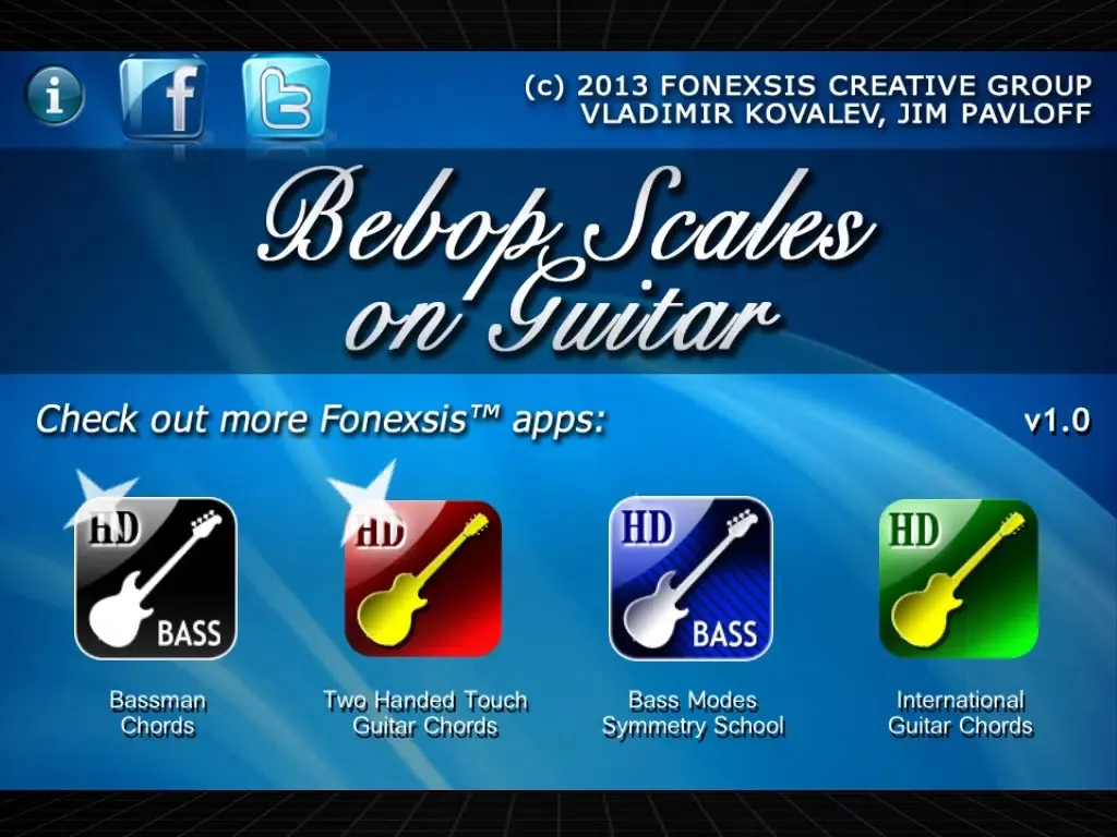 Bebop Scales on Guitar iPad  Screenshots