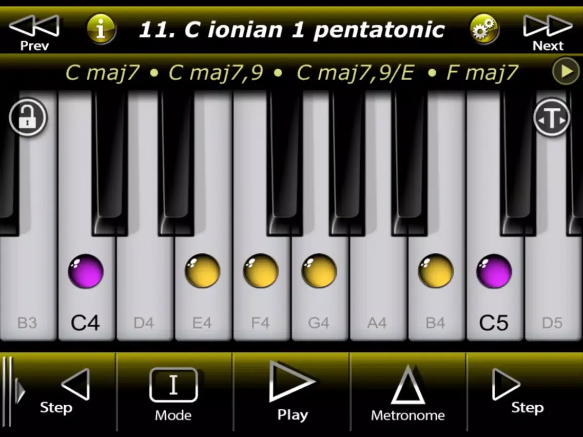 Piano Modal Pentatonics iPad 应用截图