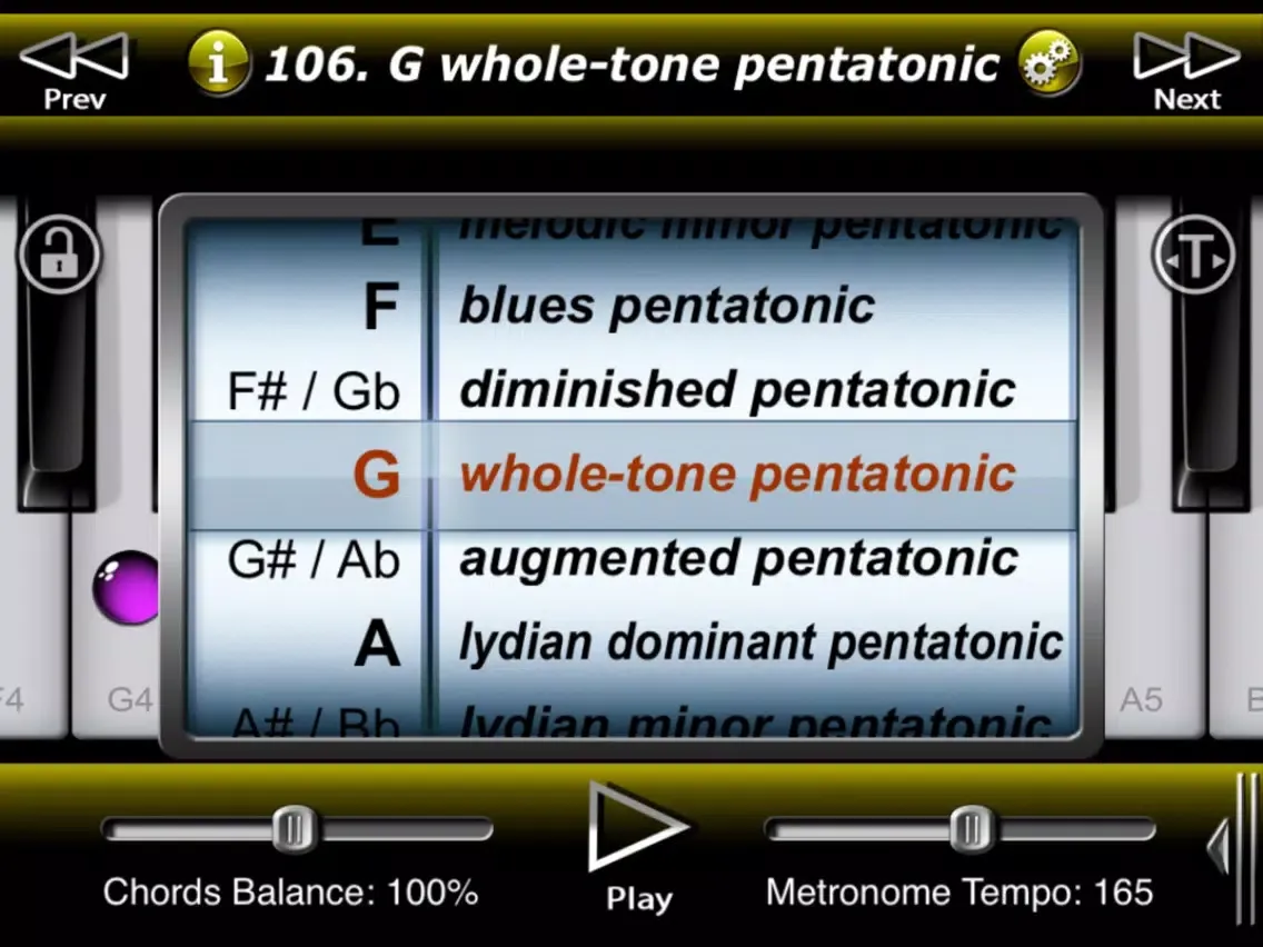 Piano Modal Pentatonics iPad 应用截图