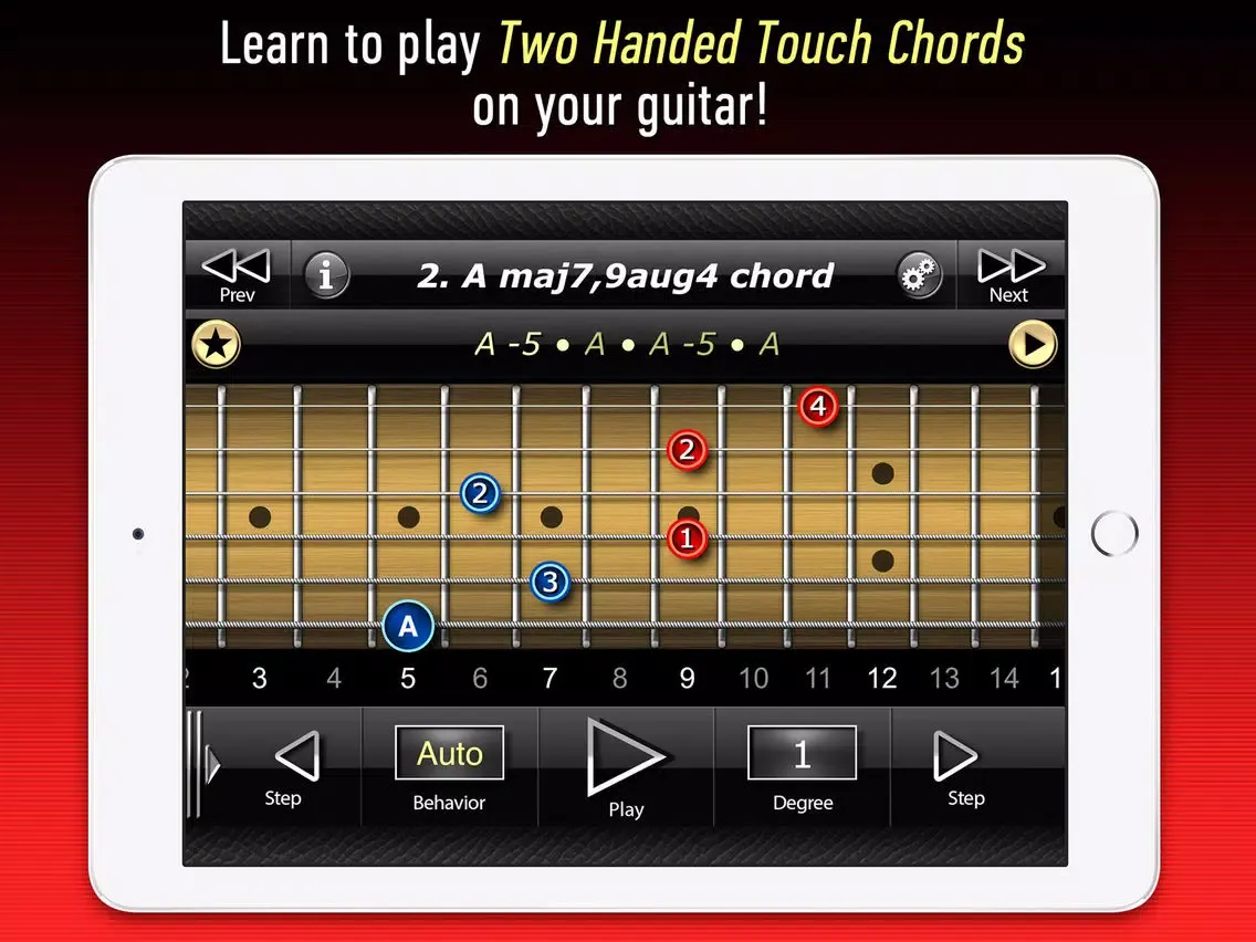 Capturas de pantalla de Two Handed Touch Guitar Chords iPad 