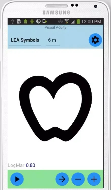 Visual Acuity Charts Screenshots
