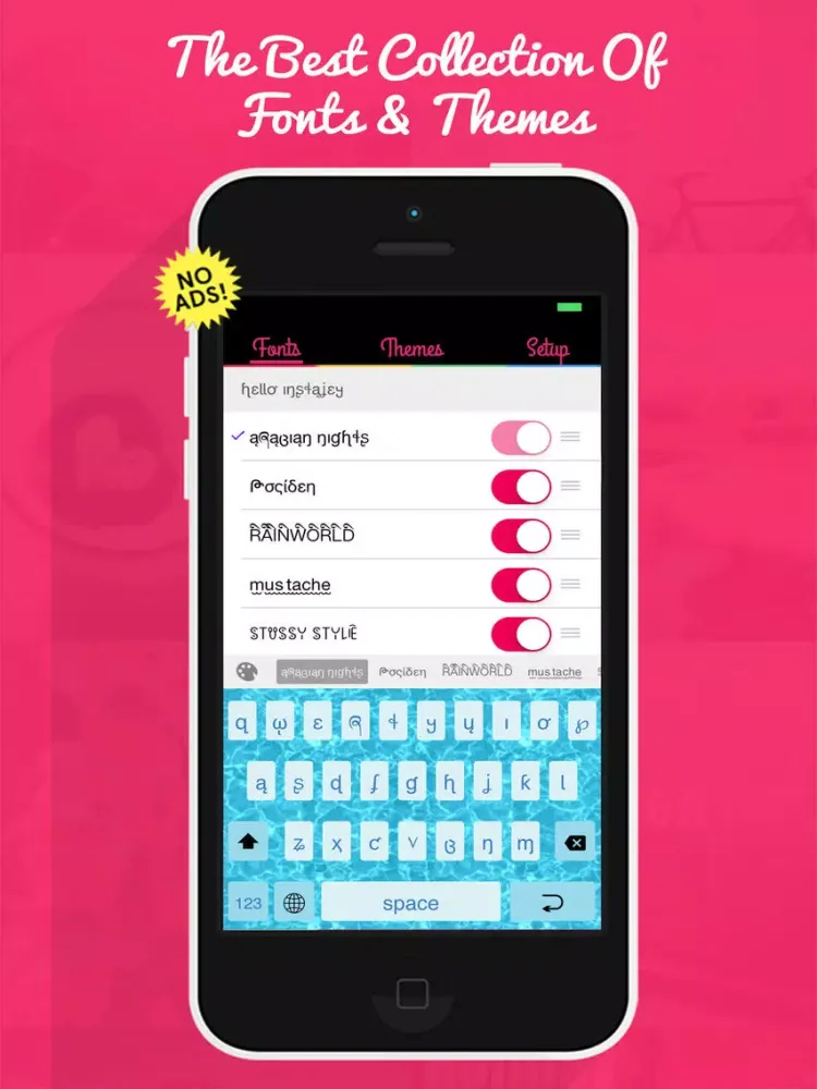Capturas de tela do Best Font Changer - Now With Cool Fonts & Custom Designed Keyboards Themes! iPad 