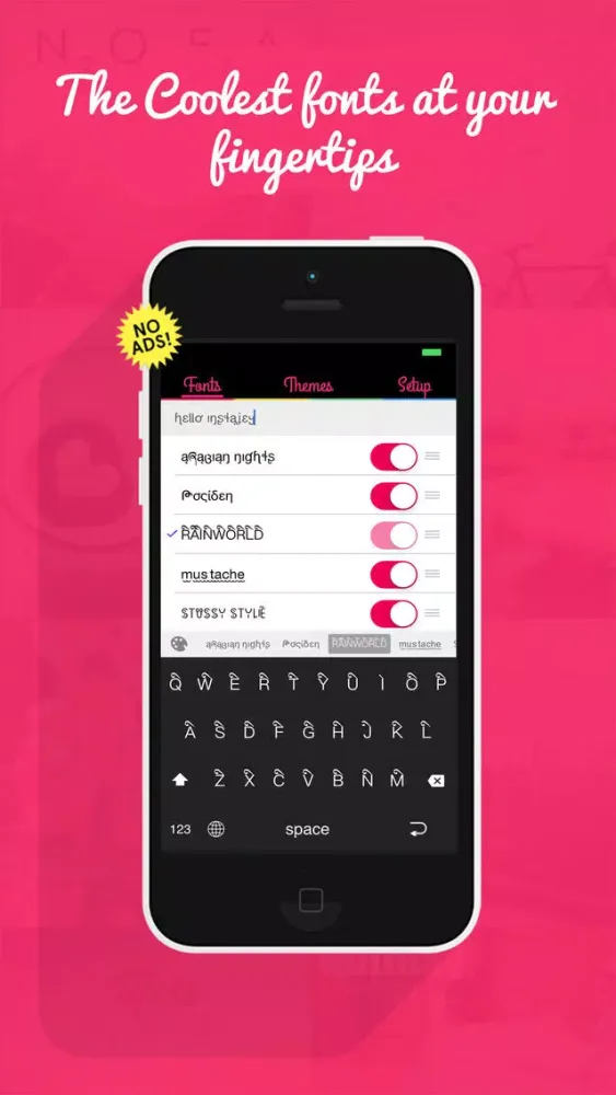 Capturas de tela do Best Font Changer - Now With Cool Fonts & Custom Designed Keyboards Themes!