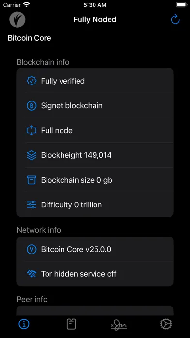 FN - Bitcoin Core スクリーンショット