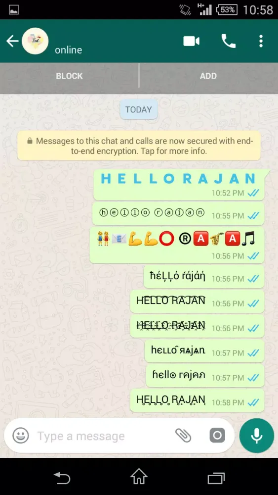 Capturas de tela do Fonts For WhatsApp