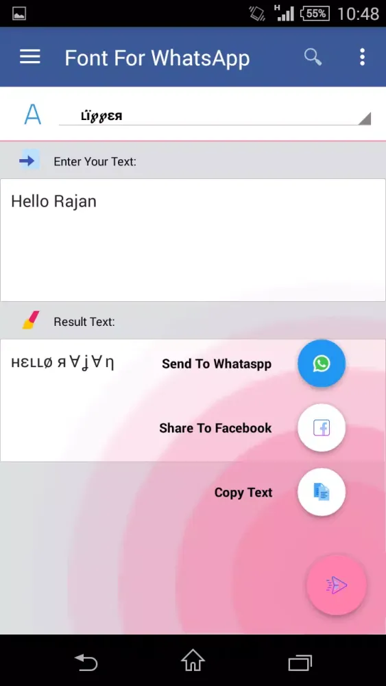 Capturas de tela do Fonts For WhatsApp