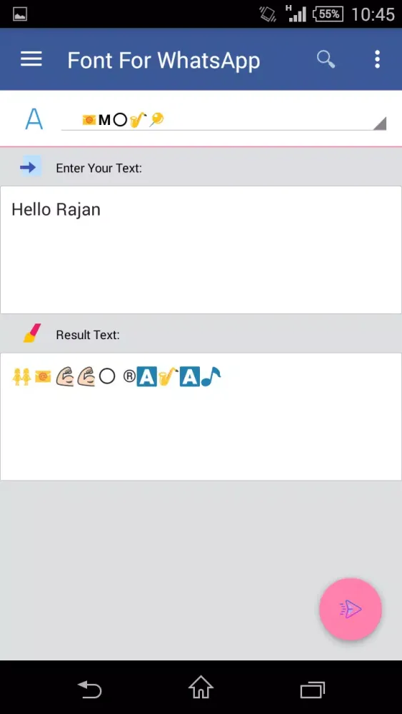 Capturas de tela do Fonts For WhatsApp