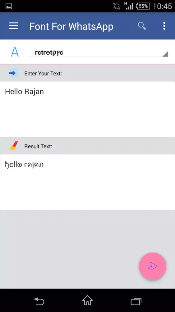 Capturas de tela do Fonts For WhatsApp